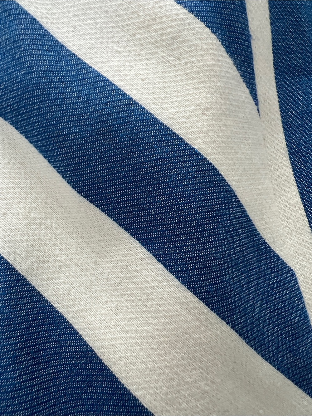 Milly| Maya Blue and White Striped Sleeveless Mini Dress| 47% Cotton - Picture 4 of 9